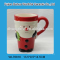 2016 most popular designed ceramic teapot with cup in snowman shape